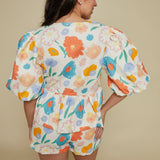 Sabel Front Tie Floral Top