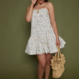 Carlene Poplin Crochet Trim Mini Dress