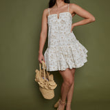 Carlene Poplin Crochet Trim Mini Dress