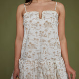 Carlene Poplin Crochet Trim Mini Dress