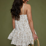 Carlene Poplin Crochet Trim Mini Dress