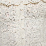 Frances Eyelet Button Front Tank