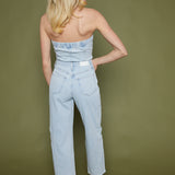 Dallas Barrel Leg Denim Jumpsuit