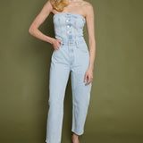 Dallas Barrel Leg Denim Jumpsuit