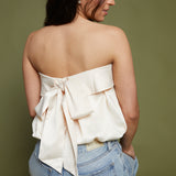 Tamera Strapless Bow Back Top