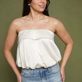 Tamera Strapless Bow Back Top