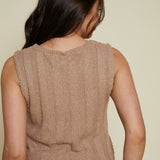 Bradyn Rib Sweater Cropped Tank - Iced Coffee