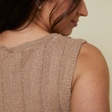 Bradyn Rib Sweater Cropped Tank - Iced Coffee