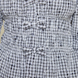 Jessica Embroidered Floral Gingham Top