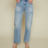 Kirby Bowed Straight Leg Jeans - Bowie