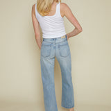 Kirby Bowed Straight Leg Jeans - Bowie