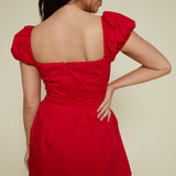 Ellie Pleated Off The Shoulder Mini Dress