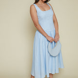 Willa Linen Drop Waist Midi Dress