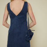 Aubrey Denim Patch Pocket Mini Dress