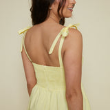 Larsen Bow Front Midi Dress - Lemon