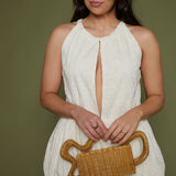 Meeka Eyelet Bubble Hem Mini Dress