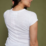 Luna Cropped Baby Tee - White