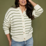 Renata Striped Knit Cardigan