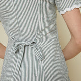 Farrah Striped Ric Rac Mini Shift Dress