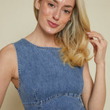 Gretchen Sleeveless Denim Mini Dress