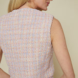 Ezra Cropped Tweed Vest