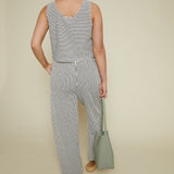 Flynn Striped Button Front Tank
