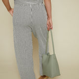 Diane Elastic Waist Striped Pants