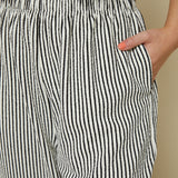 Diane Elastic Waist Striped Pants