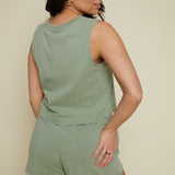 Lyra Jersey Muscle Tank - Avocado