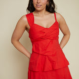 Ona Bow Front Peplum Top