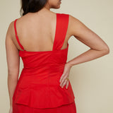 Ona Bow Front Peplum Top