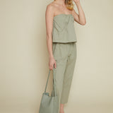 Ria Strapless Flared Hem Top