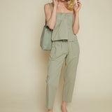 Lucinda Elastic Waist Pleated Pants