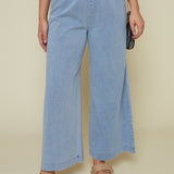 Mia Jersey Flare Pant - Medium Indigo