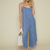 Capri Ditsy Floral Flared Jumpsuit