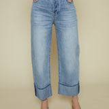 Carson Cuffed Straight Leg Jeans - Essex