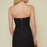 Claudia Fitted A-line Mini Dress - Black