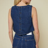 Nara Cropped Denim Top