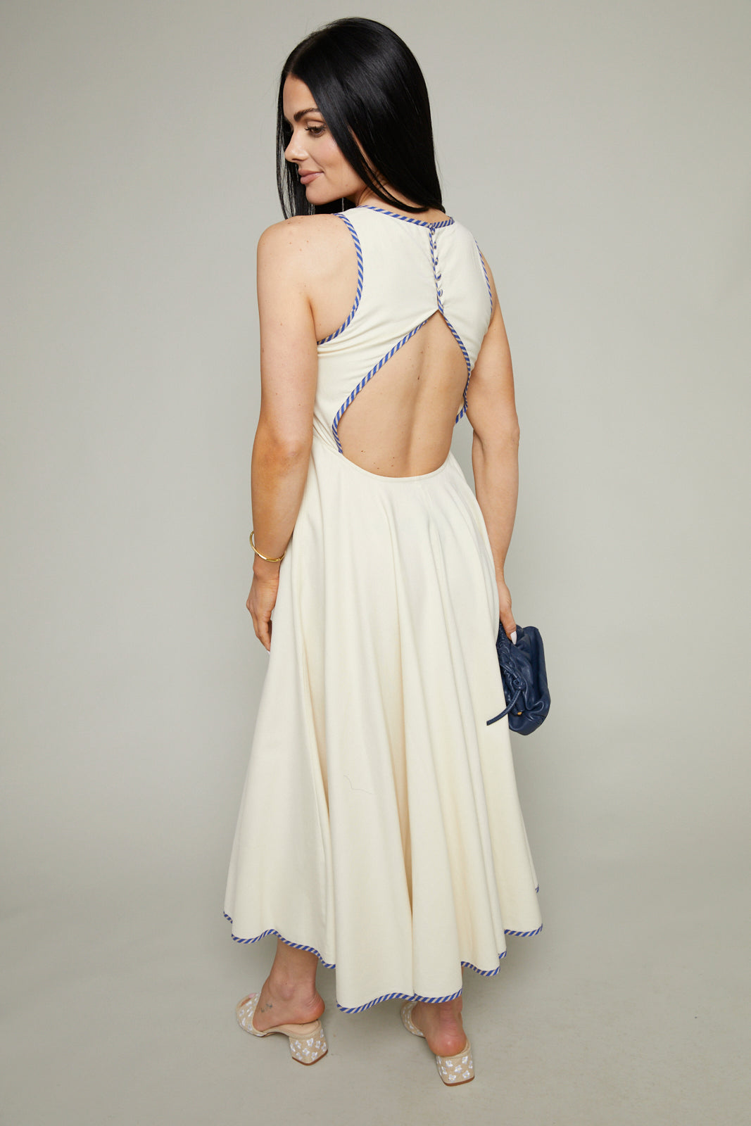 Natalie Open Back Swing Midi Dress No. 14 Natalie Open Back Swing Midi Dress No. 14