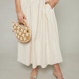 Kimberly Strapless Ruched Midi Dress