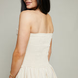 Kimberly Strapless Ruched Midi Dress