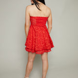 Kalysta Strapless Eyelet Mini Dress