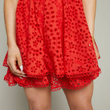 Kalysta Strapless Eyelet Mini Dress