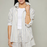Marcella Striped Button Up