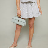 Jenny Striped Floral Applique Skirt