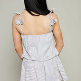 Jenny Striped Floral Applique Skirt