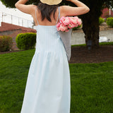 Soleil Pleated Seersucker Sundress