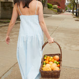 Soleil Pleated Seersucker Sundress