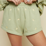 Mirabel Lemon Embroidered Shorts