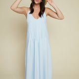 Soleil Pleated Seersucker Sundress